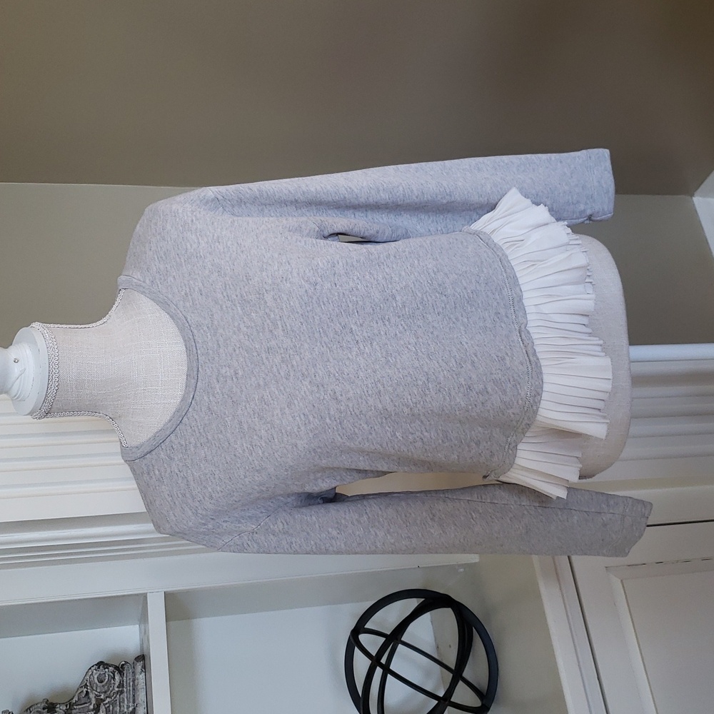 JCrew Ruffle Hem French Terry Sweatshirt
